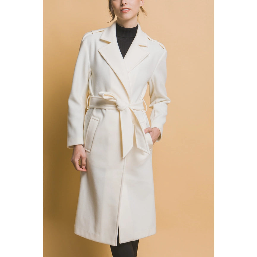 Tie Front Trench Coat IVORY-Trench Coat-Apolline-S-IVORY-Urbanheer