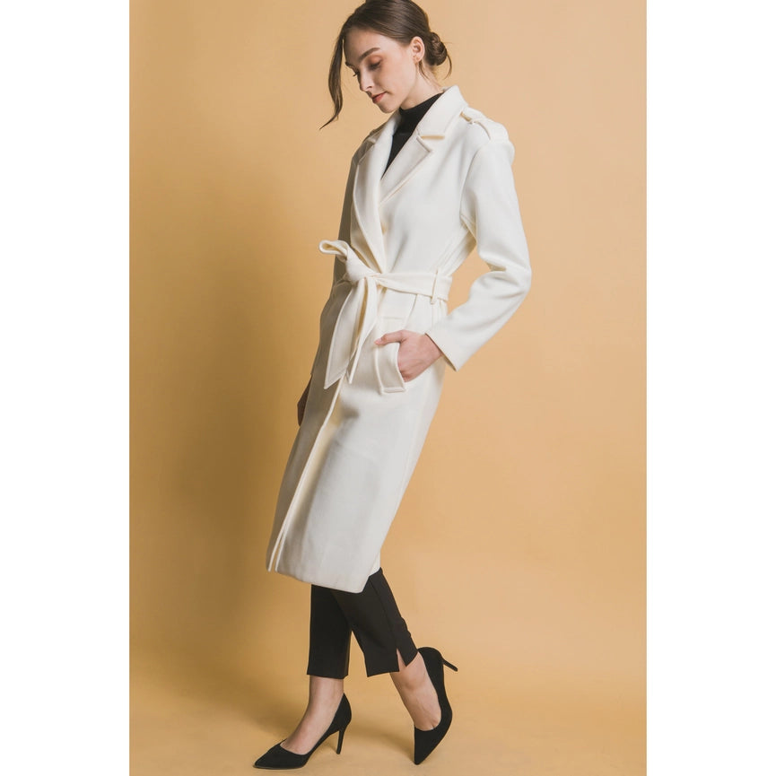Tie Front Trench Coat IVORY-Trench Coat-Apolline-S-IVORY-Urbanheer