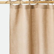 Tie Top Linen Curtain Panel (1 Pcs) in Latte-Curtain-MagicLinen-53 x 64" / 135 x 163 cm-Latte-Urbanheer