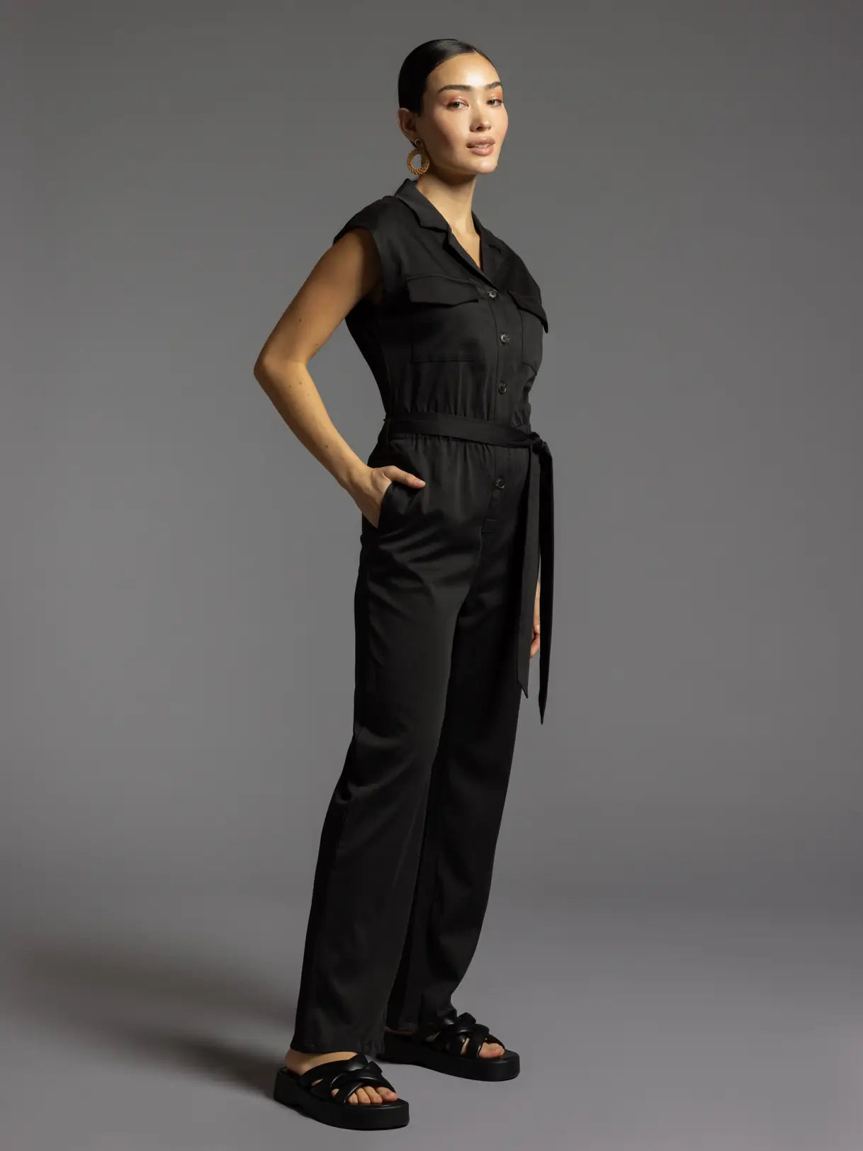 Tie Waist Jumpsuit