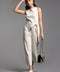 Tie Waist Sleeveless Jumpsuit