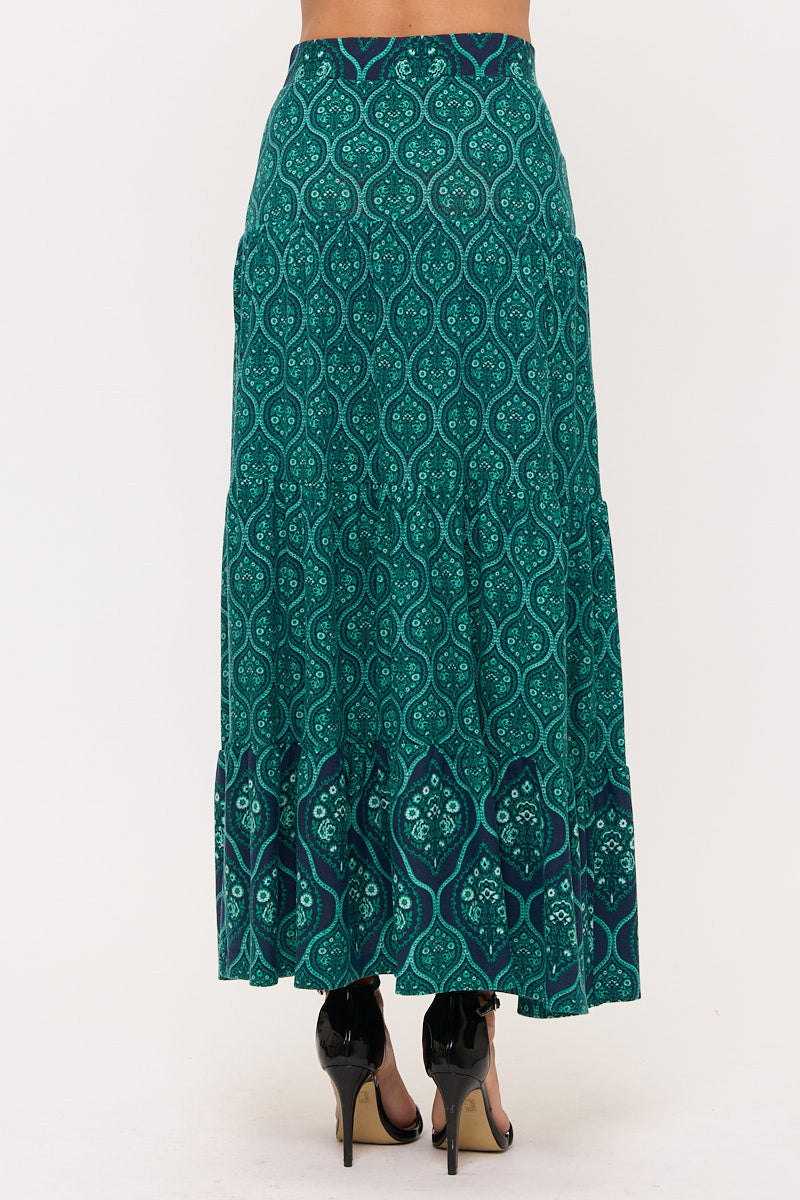 Tiered Jersey Maxi Skirt-3