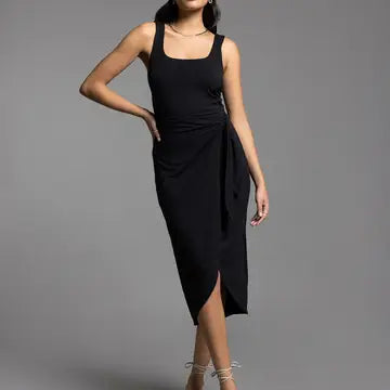 Ties Waist Wrap Dress - Aubrielle Dres