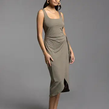 Ties Waist Wrap Dress - Aubrielle Dres