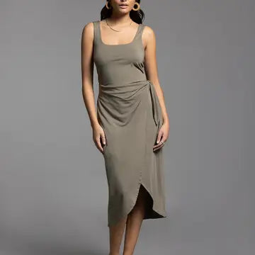 Ties Waist Wrap Dress - Aubrielle Dres