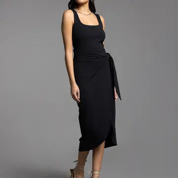 Ties Waist Wrap Dress - Aubrielle Dres