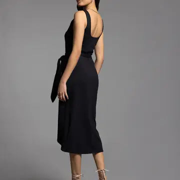 Ties Waist Wrap Dress - Aubrielle Dres