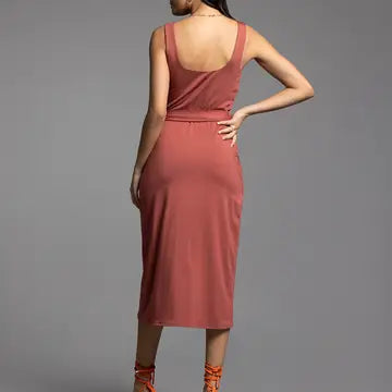 Ties Waist Wrap Dress - Aubrielle Dres