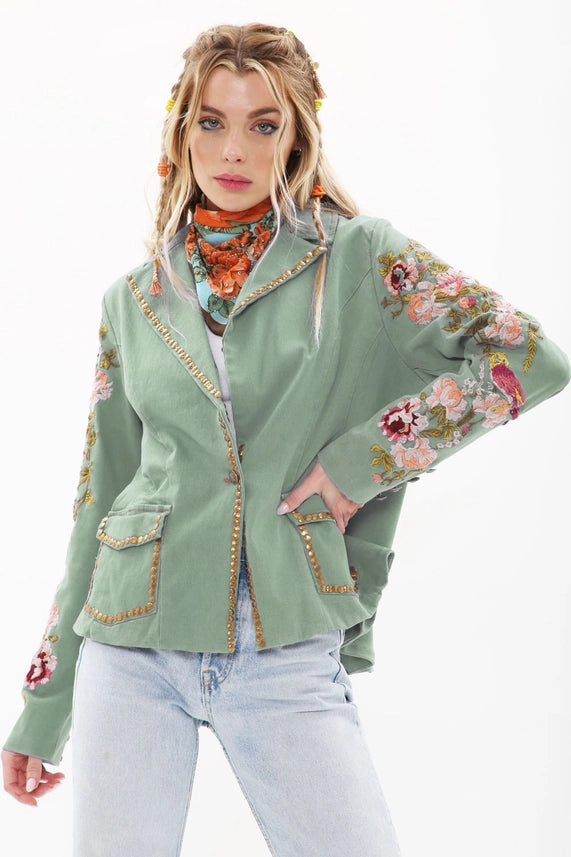 Time To Shine Blazer Denim Wash-Blazer-Aratta-XS-Denim Wash-Urbanheer