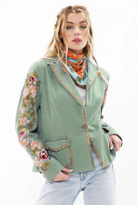 Time To Shine Blazer Denim Wash-Blazer-Aratta-XS-Denim Wash-Urbanheer