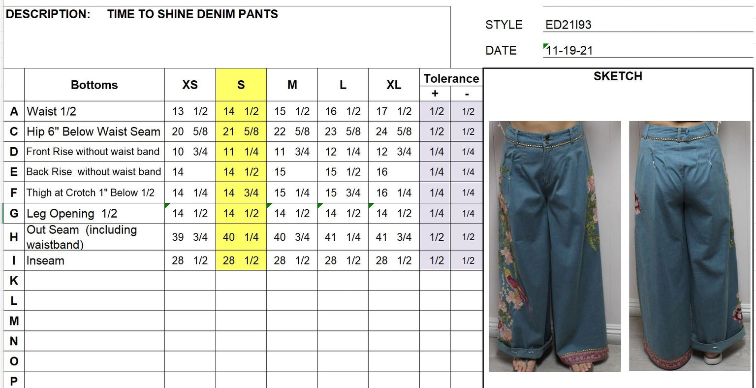 Time To Shine Denim Pants-Pants-Aratta-XS-Urbanheer