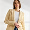 Timeless Fitted Double-Breasted Suit Jacket with Gold Buttons Beige-Jacket-Attentif Paris-S-Beige-Urbanheer
