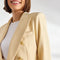 Timeless Fitted Double-Breasted Suit Jacket with Gold Buttons Beige-Jacket-Attentif Paris-S-Beige-Urbanheer