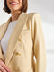 Timeless Fitted Double-Breasted Suit Jacket with Gold Buttons Beige-Jacket-Attentif Paris-S-Beige-Urbanheer