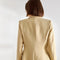 Timeless Fitted Double-Breasted Suit Jacket with Gold Buttons Beige-Jacket-Attentif Paris-S-Beige-Urbanheer
