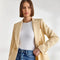 Timeless Fitted Double-Breasted Suit Jacket with Gold Buttons Beige-Jacket-Attentif Paris-S-Beige-Urbanheer
