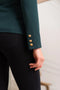 Timeless Fitted Double-Breasted Suit Jacket with Gold Buttons Bottle Green-Jacket-Attentif Paris-S-Bottle Green-Urbanheer