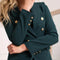 Timeless Fitted Double-Breasted Suit Jacket with Gold Buttons Bottle Green-Jacket-Attentif Paris-S-Bottle Green-Urbanheer