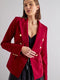 Timeless Fitted Double-Breasted Suit Jacket with Gold Buttons Burgundy-Jacket-Attentif Paris-S-burgundy-Urbanheer