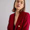 Timeless Fitted Double-Breasted Suit Jacket with Gold Buttons Burgundy-Jacket-Attentif Paris-S-burgundy-Urbanheer