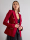 Timeless Fitted Double-Breasted Suit Jacket with Gold Buttons Burgundy-Jacket-Attentif Paris-S-burgundy-Urbanheer