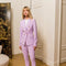 Timeless Fitted Double-Breasted Suit Jacket with Gold Buttons Lilac-Jacket-Attentif Paris-S-Lilac-Urbanheer