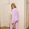 Timeless Fitted Double-Breasted Suit Jacket with Gold Buttons Lilac-Jacket-Attentif Paris-S-Lilac-Urbanheer