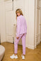 Timeless Fitted Double-Breasted Suit Jacket with Gold Buttons Lilac-Jacket-Attentif Paris-S-Lilac-Urbanheer