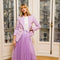 Timeless Fitted Double-Breasted Suit Jacket with Gold Buttons Lilac-Jacket-Attentif Paris-S-Lilac-Urbanheer