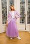 Timeless Fitted Double-Breasted Suit Jacket with Gold Buttons Lilac-Jacket-Attentif Paris-S-Lilac-Urbanheer