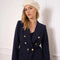Timeless Fitted Double-Breasted Suit Jacket with Gold Buttons Navy-Jacket-Attentif Paris-S-Navy-Urbanheer