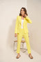 Timeless Fitted Double-Breasted Suit Jacket with Gold Buttons Yellow-Jacket-Attentif Paris-S-Yellow-Urbanheer