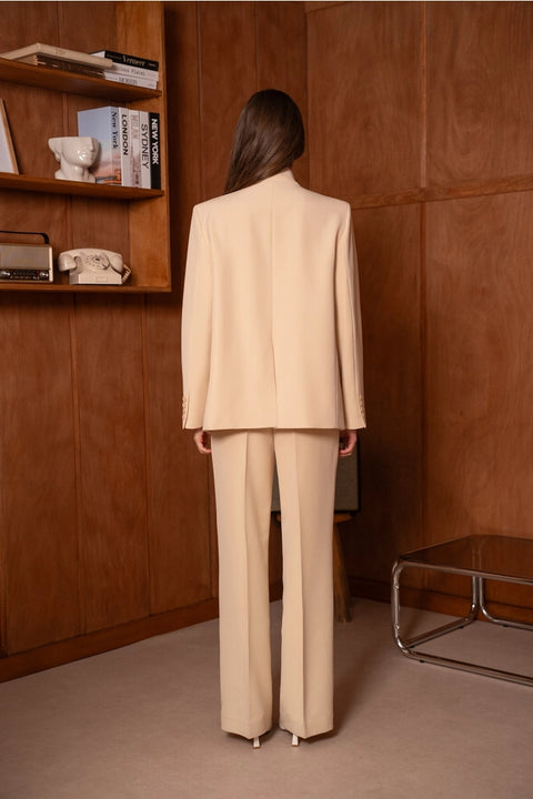 Timeless Structured Jacket with Fold-Down Officer Collar