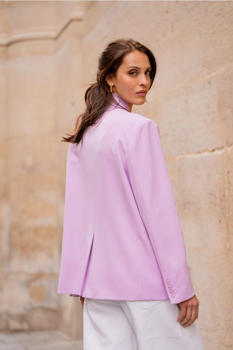 Timeless Structured Jacket with Fold-Down Officer Collar