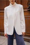 Timeless Structured Jacket with Fold-Down Officer Collar