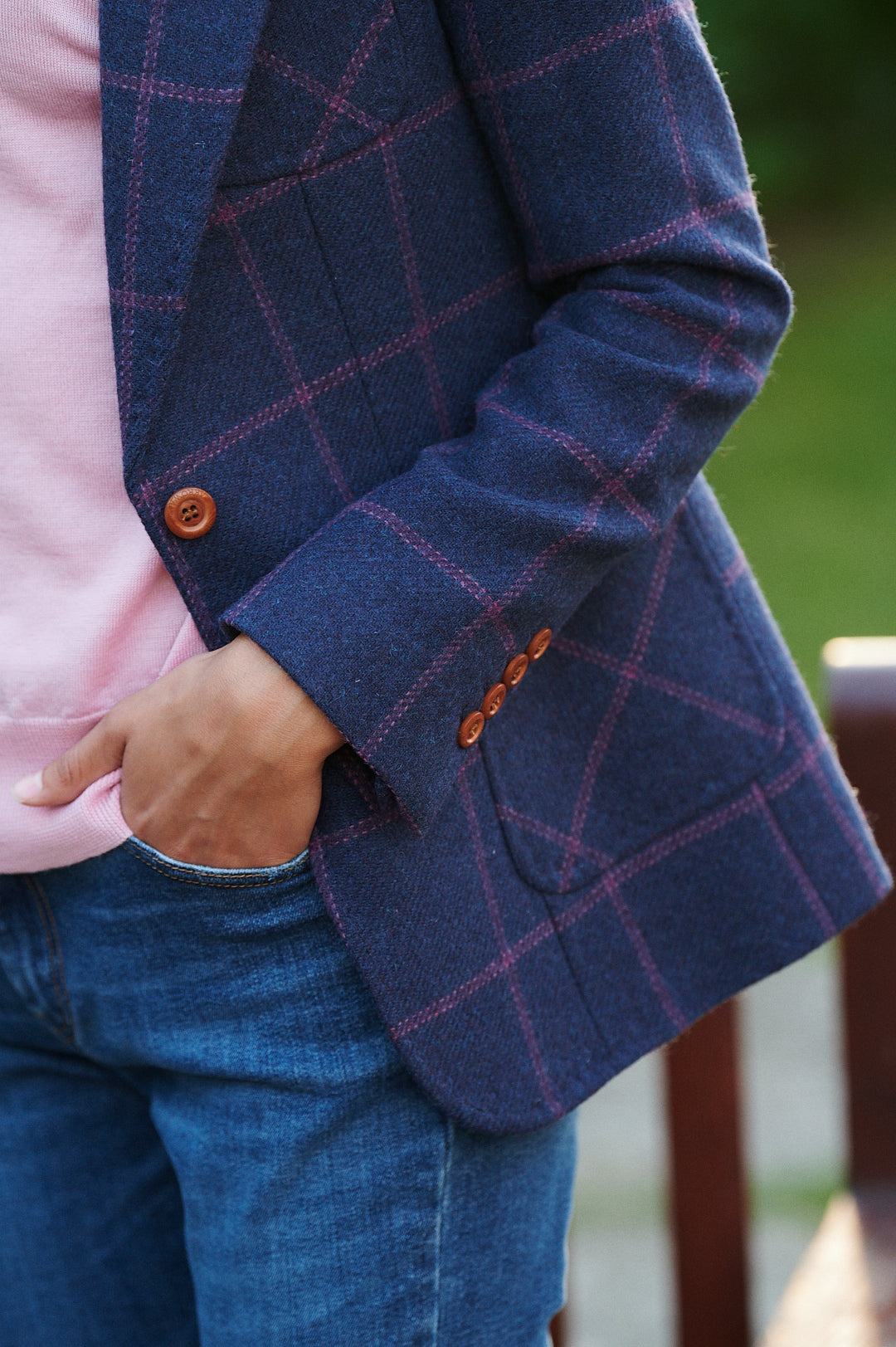 Timeless and elegant blazer EVELYN SLIM FIT BLUE-Blazers-Henry Arroway-XXS-BLUE-Urbanheer