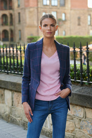 Timeless and elegant blazer EVELYN SLIM FIT BLUE-Blazers-Henry Arroway-XXS-BLUE-Urbanheer