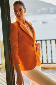 Timeless and elegant blazer EVELYN SLIM FIT ORANGE-Blazers-Henry Arroway-XXS-ORANGE-Urbanheer