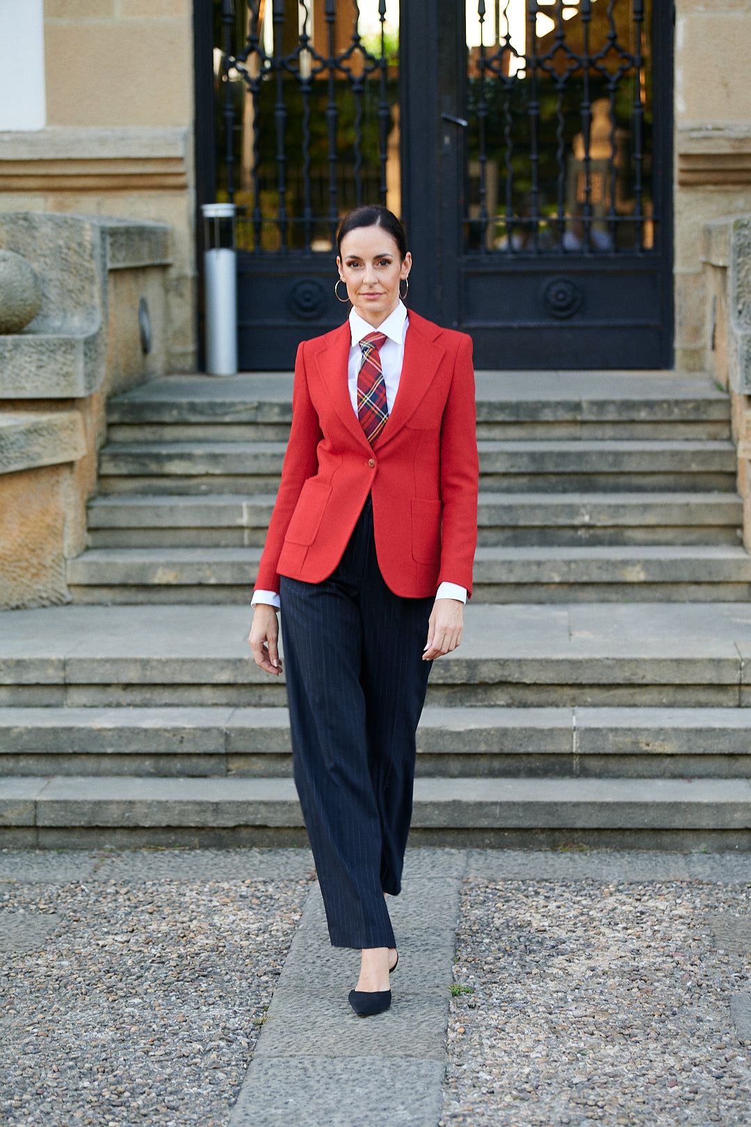 Timeless and elegant blazer EVELYN SLIM FIT RED-Blazers-Henry Arroway-XXS-RED-Urbanheer