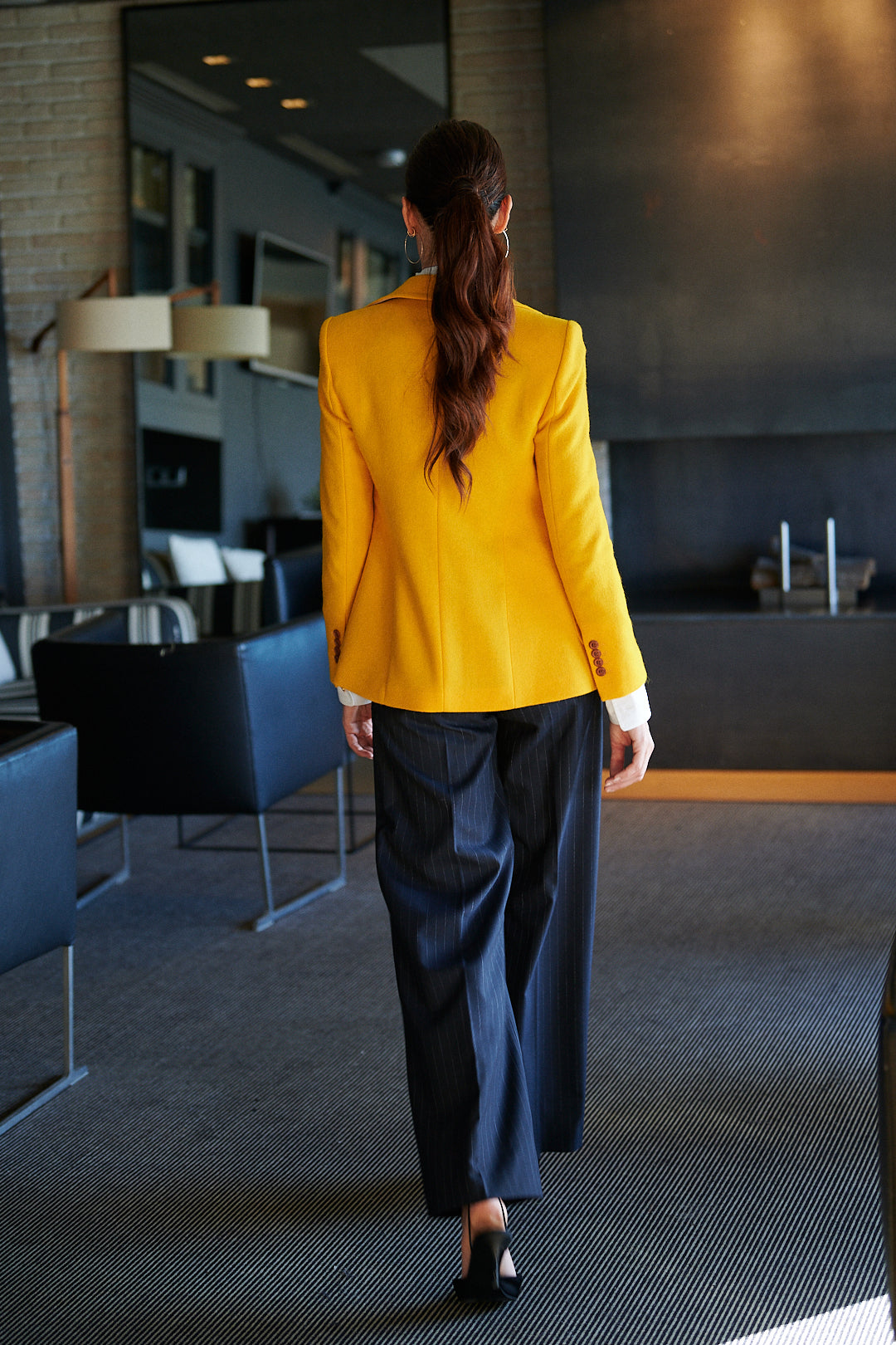 Timeless and elegant blazer EVELYN SLIM FIT YELLOW-Blazers-Henry Arroway-XXS-YELLOW-Urbanheer