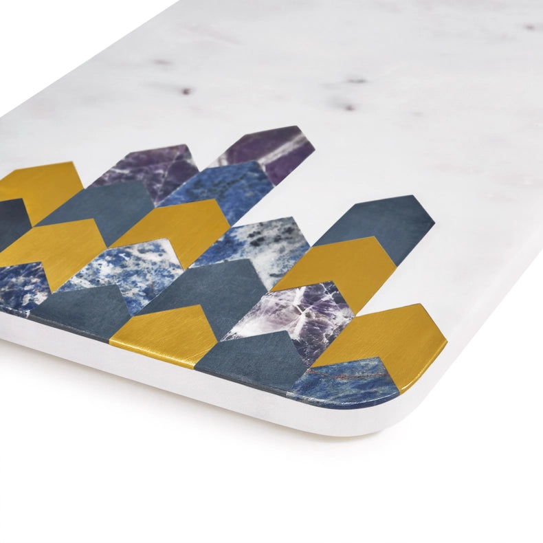 Tirana Marble Serving Board-Serving Board-GAURI KOHLI-18.0" x 9.0" inches-Urbanheer