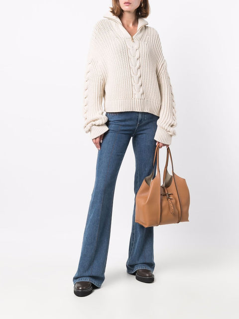 Tod'S T Timeless Shopping Bag In Leather Small
