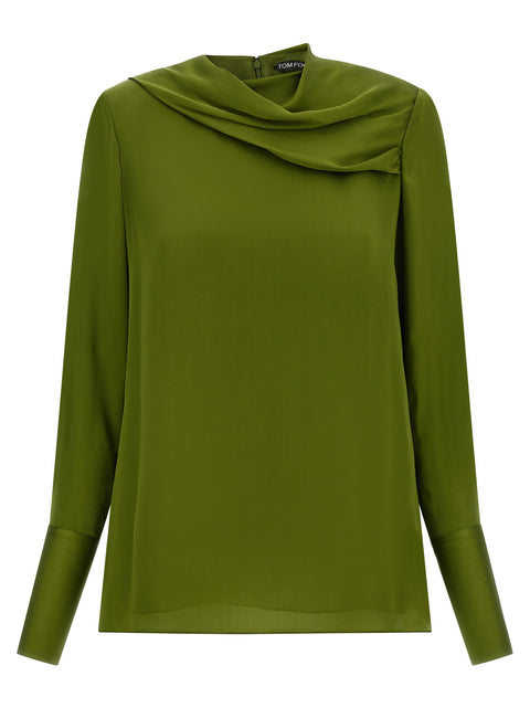 Tom Ford Draped Neck Blouse