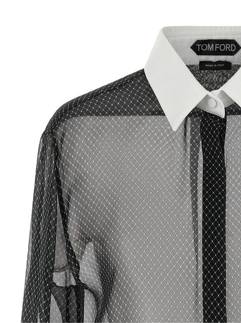 Tom Ford Lozenge Chiffon Shirt