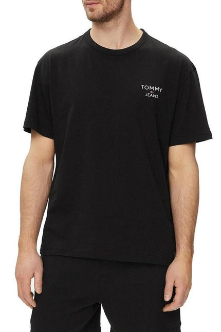 Tommy Hilfiger Jeans Men T-Shirt-Clothing T-shirts-Tommy Hilfiger Jeans-black-3-3XL-Urbanheer