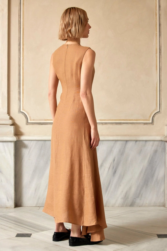 Tomorrow Linen Dress-Dress-Dor Raw Luxury-XS-Night Blue-Urbanheer