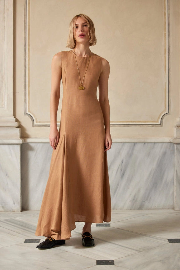 Tomorrow Linen Dress-Dress-Dor Raw Luxury-XS-Night Blue-Urbanheer