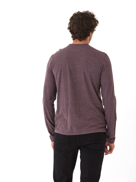 Torryn Triblend Stripe Jersey Long Sleeve Contrast Henley