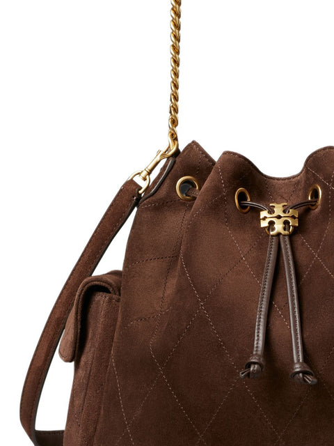 Tory Burch Charlie drawstring leather bucket bag