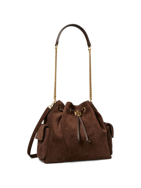 Tory Burch Charlie drawstring leather bucket bag